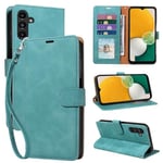 GOTOURED for Samsung A13 Phone Case Wallet/A04S Case,4 Card Slots [RFID Blocking] [Wrist Strap] [Kickstand] Magnetic Shockproof Protective Leather Flip Cases Cover for Galaxy A13/A04S (Green)