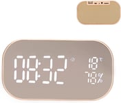 Radio-réveil avec FM, Enciente Bluetooth, Reveil Lumineux Affichage LED, Radio FM Numérique Thermomètre Intérieur pour Chambre, Maison, Bureau