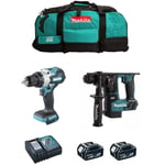 Makita - Kit MK216 (DHP486 DHR171 2 x 5,0 Ah DC18RC LXT600)