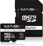 Carte Mémoire microSD 16Go Classe 10 V10 U1, Vitesse de Lecture Allant jusqu'à 80 Mo/s, EVO Series (Adaptateur SD inclus).[G255]