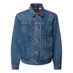 Blouson Levi's® en coton avec manches longues et col cranté indigo