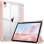 FINTIE Coque pour iPad 10ème Génération 10.9 Pouces 2022 - [Rangement de Stylet] Coque Rigide et Transparente Claire, Housse Antichoc avec Bords en TPU Veille/Réveil Auto, Or Rose