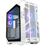 Cooler Master HAF 700 White Boîtier PC, Full-Tower, Compatible E-ATX, 5 Ventilateurs Préinstallés, Bracket Radiateur Rotatif, Refroidissement Grand Volume, Panneau Latéral TG, Contrôleur ARGB Inclus