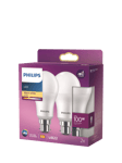 Philips 100W A60 B22 LED Dimmable Classic Bulb, Pack of 2, White