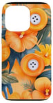 Coque pour iPhone 13 Pro Motif de boutons de couture tropicaux orange aquarelle