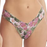 Hanky Panky Trosor 2P Printed Low Rise Thong Grön m blommor nylon One Size Dam