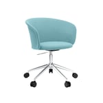 HEM - Kendo Swivel Chair 5-star Castors - Icicle/Polished - Työpöydän tuolit - Sabine Marcelis,LucidiPevere - Sininen - Metalli/Puu/Synteettinen/Vaahto/Villa