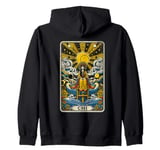 Vintage Chi Tarot Card Life Force Retro Qi Energy Tarot Card Zip Hoodie