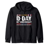 D-Day 2024 Battle of Normandy, turning in war Zip Hoodie