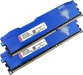 Ram DDR3 8go (2x4go) 1600MHz PC3-12800 Udimm CL11 Non-ECC Unbuffered 1.5V 2Rx8 Double Rang 240 Pin Mémoire Ram Barette Kit pour Ordinateur de Bureau (Bleu)