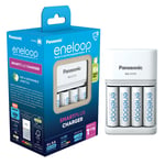 Panasonic Eneloop SmartPlus Charger inc. 4 x Eneloop  AA 2000mAh Batteries