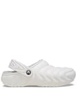 Crocs Classic Lined Geometric Clog, White, Size 7, Women