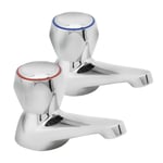 Deva Profile Bath Taps Pair - Chrome