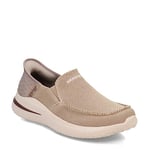 Skechers Men's DELSON 3.0 CABRINO Slip-On, Taupe Knit, 10.5 UK