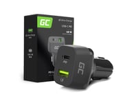 Green Cell 48W USB-C Car Laddare 30W PD & QC 3.0 Snabbladdning