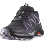 Salomon Women's Speedcross Peak Running Shoe, Black/Nightshade/Orchid Petal, 3.5 UK