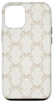 Coque pour iPhone 13 Pro Ruban beige beige avec motif de nœud pour fille