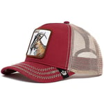 Utförsäljning Djur Baseball Cap Solskydd Mesh Broderad Trucker Hat Mountain Goat Burgundy