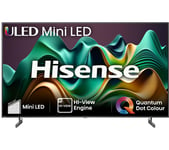 55" HISENSE 55U6NQTUK  Smart 4K Ultra HD HDR Mini LED TV with Amazon Alexa, Silver/Grey