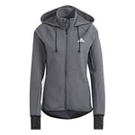 adidas W MT Fz HD Sweat-Shirt à Capuche pour Femme, Femme, Maillot de survêtement, GL3964, Blanc (Brgros/Blanco), XXS