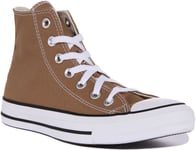 Converse A00786C Chuck Taylor All Star Hi Top Womens Trainers Brown UK 6 - 12