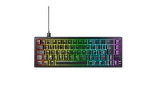 CHERRY K5V2 - Clavier - 65% - compact TKL - rétroéclairage - USB - AZERTY - Français - commutateur : CHERRY MX2A Red (échangeable à chaud) - noir