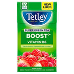 Tetley Boost Super Green Tea Berry Burst, 20 Tea Bags