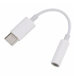 Cable Adaptateur Audio Type C mâle prise jack 3.5 mm femelle pour Motorola Z3 PLAY 6.01" Couleur Blanc - Marque Yuan Yuan