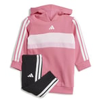 adidas Female Infant SEASONAL ESSENTIALS TIBERIO 3 STRIPES FLEECE LEGGINGS SET 18-24 Months