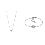 Emporio Armani - Collier à pendentifs et bracelet à composants pour femmes - argent fin