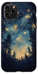 iPhone 11 Pro Vintage Enchanting Celestial Star Night Sky Forest Painting Case