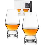 Viski Lot de 2 verres à scotch en cristal de qualité supérieure sans plomb, verres à whisky classiques, verres à scotch, ensemble cadeau, 237 ml