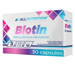 All Nutrition Biotin 30 Capsules 5000mcg (5mg!) of Vitamin B7 for Healthy Skin