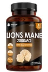 Lions Mane Mushroom 2000mg - 365 High Strength Vegan Tablets - Lion's Mane Supplement with Black Pepper - Lion's Mane Mushrooms Extract (Not Powder or Capsules) Made in The UK by New Leaf Products