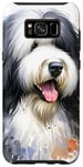 Galaxy S8+ Old English Sheepdog Dog Watercolor Artwork Case