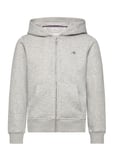 GANT Shield Zip Hoodie Grå