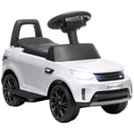 AIYAPLAY Voiture électrique Enfants sous Licence Land Rover, véhicule électrique Batterie 6 V, Voiture Porteur Enfants Glissante, avec phares, klaxon et Musical, pour 18 à 60 Mois - Blanc