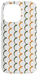 Coque pour iPhone 14 Pro Max Green Orange White Cyprus Curve Curl Loop Pattern