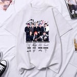 Stray Kids Tryckta T-shirts för Dam och Herr, Oversized Casual Kortärmad T-shirt Harajuku Unisex Tees Toppar Kläder L3272-vit Adult XXL