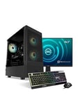 Pcspecialist Fusion 200 Gaming Desktop, 24-Inch Fhd Monitor, Keyboard &Amp; Mouse Bundle - Nvidia Geforce Rtx 4060, Amd Ryzen 5, 16Gb Ram, 1Tb Ssd