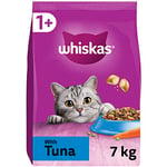 Whiskas 1+ Tuna 7kg Bag, Adult Cat Dry Food - Pack may vary