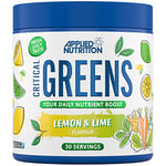 Applied Nutrition Critical Greens - Super Greens Powder, Boost Your Immune System with Superfood Nutrients, Vegan (150g - 30 Servings) (Lemon & Lime)