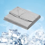 WOLTU Couverture d'été, Couverture de Refroidissement Confortable Couverture Arc-Chill Q-Max>0.45 Couverture Froide, Couverture Rafraîchissante pour Canapé Voyage Adulte Enfant, 220x240 cm Gris Clair