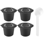 4x Refillable Reusable Coffee  Pods For  Machines Spoon P3K47884