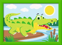 Ravensburger CreArt 23953 Peinture au numéro Motif Crocodile sur Terre pour Enfants à partir de 7 Ans, Centre