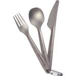 Lifeventure Bicycle Cycle Superlight Titanium Cutlery Set Matt Silver / Titanium