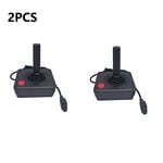 2Pcs Black Joystick Controllers with 1.8m Cable for Atari 2600 Console Joy Stick