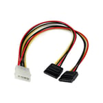 Startech - com Câble d'Alimentation Adaptateur en y Molex vers Double sata - 30 cm - 0,304 m - Molex (4-pin) - 2 x sata 15 broches - Mâle - Droit