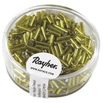 Rayher 1406511 Verre Boîte Stylos, 7/2 mm, avec Reflets Argentés, 15 g, h. Vert