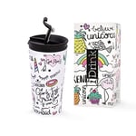 I-Drink - Mug Thermique En Acier Double Paroi 500 ml Décoré (Unicorn)